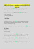 HHS 454 Exam 1 questions and CORRECT  answers