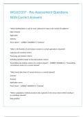 WGU D337 - Pre-Assessment Questions With Correct Answers 