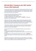BSN 266 HESI V1 Questions with 100&percnt; Verified  Answers &vert;Well Explained&vert;