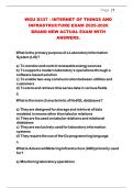 WGU D337 - INTERNET OF THINGS AND INFRASTRUCTURE EXAM 2025-2026 BRAND NEW ACTUAL EXAM WITH ANSWERS&period; 