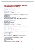 CCA EXAM International Exam&vert; Questions  with 100&percnt; Verified Solutions 