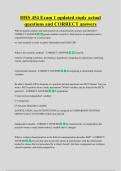HHS 454 Exam 1 updated study actual  questions and CORRECT answers