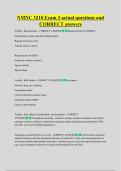 NMNC 3210 Exam 3 actual questions and  CORRECT answers