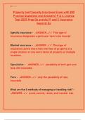 Property and Casualty &lpar;P&C&rpar; License Exam Prep 2025&colon; 300 Question Test Bank & Answers