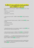 EABAC Exam updated actual questions  and CORRECT answers