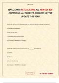NACC EXAM ACTUAL EXAM ALL NEWEST 300 QUESTIONS and CORRECT ANSWERS LATEST UPDATE THIS YEAR