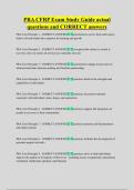 PRA CFRP Exam Study Guide actual  questions and CORRECT answers