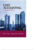 Test bank for cost accounting 14th edition by charles Horngren