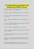 IT Essentials Final Exam updated actual  questions and CORRECT answers