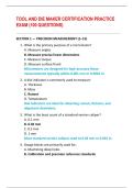 TOOL AND DIE MAKER CERTIFICATION PRACTICE  EXAM &lpar;100 QUESTIONS&rpar; 