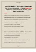 ATI Fundamentals Retake EXAM ALL NEWEST 180 QUESTIONS AND VERIFIED SOLUTIONS LATEST UPDATE THIS YEAR