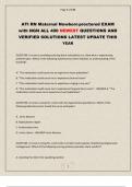 ATI RN Maternal Newborn proctored EXAM with NGN ALL 400 NEWEST QUESTIONS AND VERIFIED SOLUTIONS LATEST UPDATE THIS YEAR