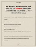 ATI Nutrition Proctored Exam with NGN ALL 300 NEWEST QUESTIONS AND VERIFIED SOLUTIONS LATEST UPDATE THIS YEAR