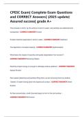 CPESC Exam&vert; Complete Exam Questions  and CORRECT Answers&vert; &lpar;2025 update&rpar;  Assured success&vert; grade A&plus;