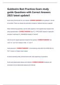 Guidewire Best Practices Exam study  guide Questions with Correct Answers  2025 latest update&excl;&excl;