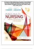 Test Bank For Public Health Nursing: Population- Centered Health Care In The Community 10Th Edition By Jeanette Lancaster And Marcia Stanhope All Chapters 1-46 Latest And Complete Update With Verified Answers