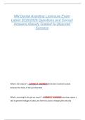 MN Dental Assisting Licensure Exam  Latest 2025&sol;2026 Questions and Correct  Answers Already Graded A&plus;&vert;Assured  Success 