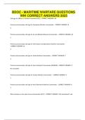 BDOC - MARITIME WARFARE QUESTIONS WIH CORRECT ANSWERS 2025
