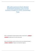 MN LDA Licensure Exam Newest  2025&sol;2026 Questions and Correct  Answers Graded A&plus;&vert;100&percnt; Guaranteed  Pass