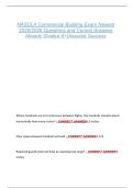 NASCLA Commercial Building Exam Newest  2025&sol;2026 Questions and Correct Answers  Already Graded A&plus;&vert;Assured Success