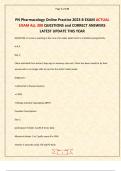 PN Pharmacology Online Practice 2023 B EXAM ACTUAL EXAM ALL 300 QUESTIONS and CORRECT ANSWERS LATEST UPDATE THIS YEAR