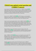 CRAK Exam updated actual questions and  CORRECT answers