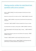 Waxing practice written for state Board test questions with correct answers