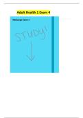 Adult Health 1 Exam 4 latest update