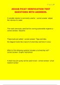 ASVAB PICAT VERIFICATION TEST  QUESTIONS WITH ANSWERS&period; 