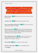 Crossfit Level 1 Certification Exam  Questions with Correct Verified  Solutions 100&percnt; Guaranteed Pass