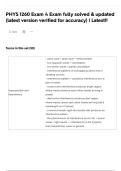PHYS 1260 Exam 4 Exam fully solved & updated &lpar;latest version verified for accuracy&rpar; &vert; Latest&excl;&excl;