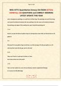 WGU D771 Quantitative Literacy OA EXAM ACTUAL EXAM ALL 150 QUESTIONS and CORRECT ANSWERS LATEST UPDATE THIS YEAR