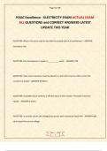 HVAC Excellence - ELECTRICITY EXAM ACTUAL EXAM ALL QUESTIONS and CORRECT ANSWERS LATEST UPDATE THIS YEAR
