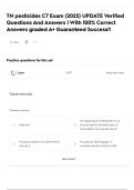 TN pesticides C7 Exam &lpar;2025&rpar; UPDATE Verified Questions And Answers &vert; With 100&percnt; Correct Answers graded A&plus; Guaranteed Success&excl;&excl;
