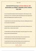 NUR 165 ECPI Final Exam ACTUAL EXAM ALL 300 QUESTIONS and CORRECT ANSWERS LATEST UPDATE THIS YEAR