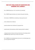 MAR 3407 FINAL EXAM UCF QUESTIONS AND ANSWERS 100&percnt; CORRECT 