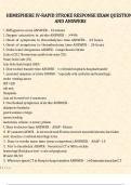 HEMISPHERE IV-RAPID STROKE RESPONSE EXAM QUESTIONS AND ANSWERS