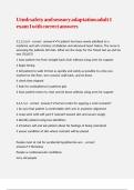 Utmb safety and sensory adaptation adult 1 exam 1with correct answers