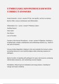 UTMB EXAM 2 ADVPATHO EXAM WITH CORRECT ANSWERS