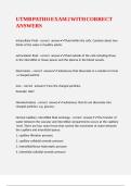 UTMB PATHO EXAM 2 WITH CORRECT ANSWERS