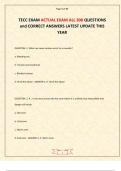 TECC EXAM ACTUAL EXAM ALL 300 QUESTIONS and CORRECT ANSWERS LATEST UPDATE THIS YEAR