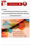 Test Bank Complete&lowbar; Public Health Nursing&colon; Population-Centered Health Care In The Community 11th Edition&comma; &lpar;2024&rpar; By Marcia Stanhope & Jeanette Lancaster&vert; All Chapter 1-20&vert; Latest Version With Well Detailed And Verified Answers&vert; Grade A&plus;