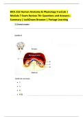 BIOL 252 Human Anatomy & Physiology II w&sol;Lab &vert; Module 7 Exam Review 70&plus; Questions and Answers -Summary &vert; LockDown Browser &vert; Portage Learning