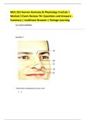 BIOL 252 Human Anatomy & Physiology II w&sol;Lab &vert; Module 5 Exam Review 70&plus; Questions and Answers -Summary &vert; LockDown Browser &vert; Portage Learning