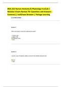 BIOL 252 Human Anatomy & Physiology II w&sol;Lab &vert; Module 4 Exam Review 70&plus; Questions and Answers -Summary &vert; LockDown Browser &vert; Portage Learning