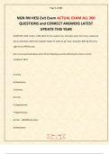 NGN PN HESI Exit Exam ACTUAL EXAM ALL 300 QUESTIONS and CORRECT ANSWERS LATEST UPDATE THIS YEAR