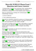Maryville NURS 615 Pharm Exam 2  Questions and Correct Answers