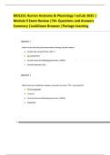 BIOL251 Human Anatomy & Physiology I w&sol;Lab 2025 &vert; Module 9 Exam Review &vert;70&plus; Questions and Answers Summary &vert;LockDown Browser &vert;Portage Learning