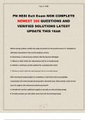 PN HESI Exit Exam NGN COMPLETE NEWEST 300 QUESTIONS AND VERIFIED SOLUTIONS LATEST UPDATE THIS YEAR