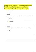 BIOL251 Human Anatomy & Physiology I w&sol;Lab 2025 &vert; Module 7 Exam Review Questions and Answers Summary &vert;LockDown Browser &vert;Portage Learning